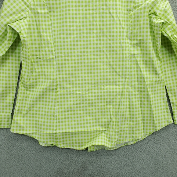 Jessica London Poplin Tunic Button Up Shirt Women's Plus Size 18W Plaid Green - Picture 12 of 13